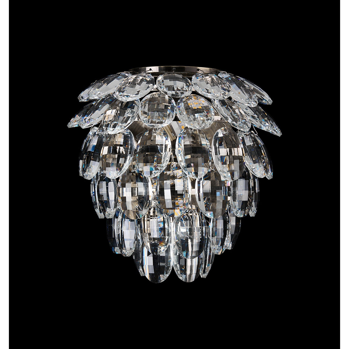 Coniston 2 Light Bathroom Crystal Wall Light - Brass