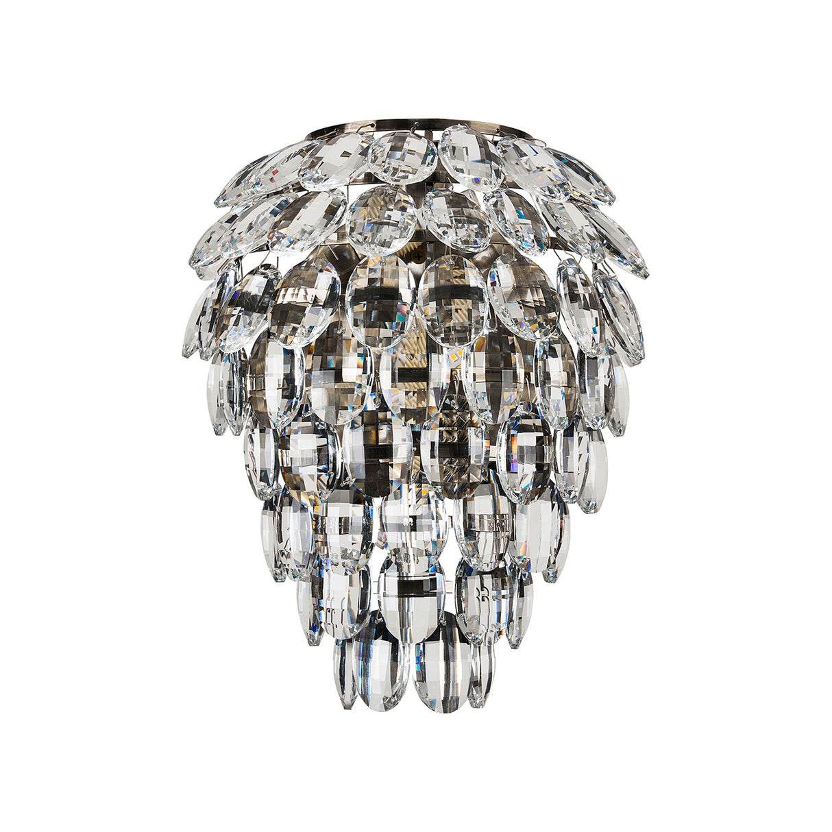 Coniston 4 Light Bathroom Crystal Wall Light - Brass