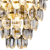 Coniston 4 Light Bathroom Crystal Wall Light - Brass