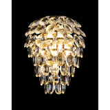 Coniston 4 Light Bathroom Crystal Wall Light - Brass