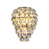 Coniston 4 Light Bathroom Crystal Wall Light - Brass