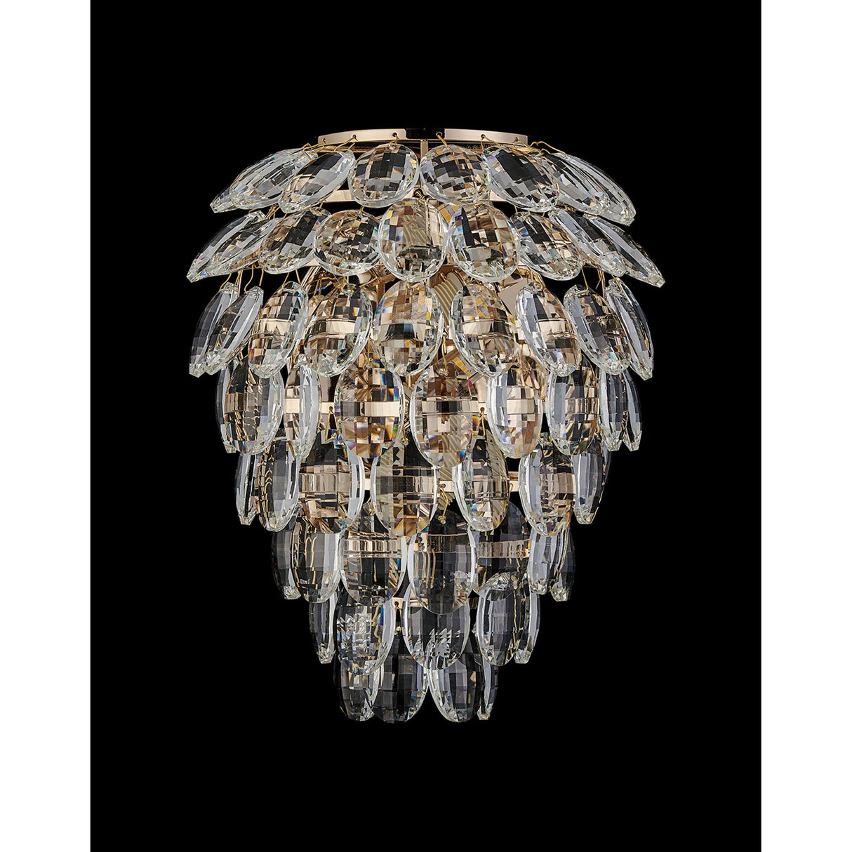 Coniston 4 Light Bathroom Crystal Wall Light - Gold