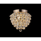 Coniston 3 Light Bathroom Crystal Flush Ceiling Light - French Gold