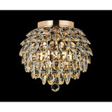 Coniston 5 Light Bathroom Crystal Flush Ceiling Light - French Gold