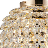 Coniston 8 Light Bathroom Crystal Flush Ceiling Light - French Gold
