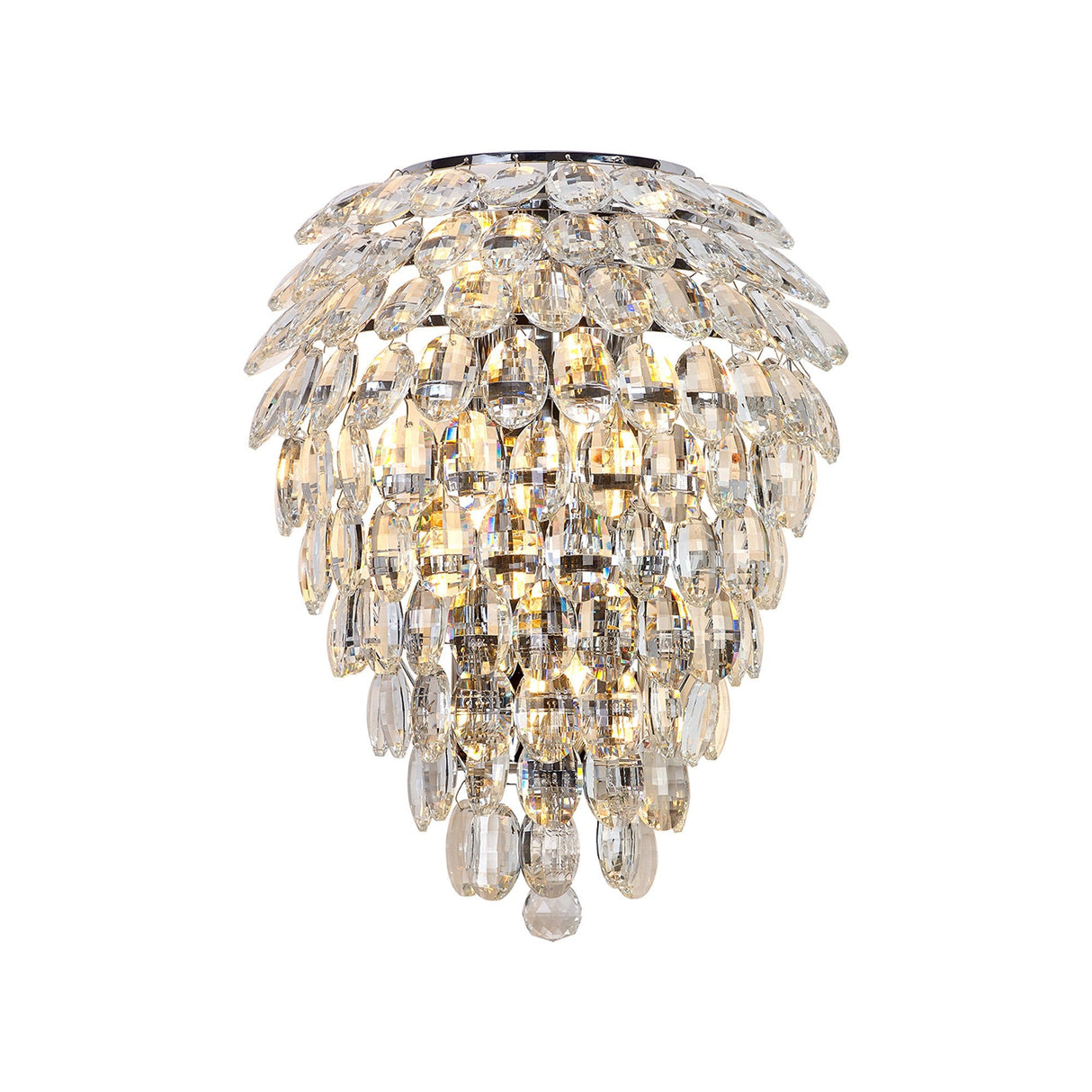 Coniston 6 Light Bathroom Crystal Wall Light - Chrome