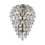 Coniston Tall 6 Light Bathroom Crystal Wall Light - Brass