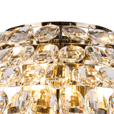 Coniston Tall 6 Light Bathroom Crystal Wall Light - Brass