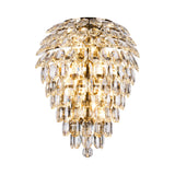 Coniston Tall 6 Light Bathroom Crystal Wall Light - Brass