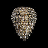 Coniston Tall 6 Light Bathroom Crystal Wall Light - Gold