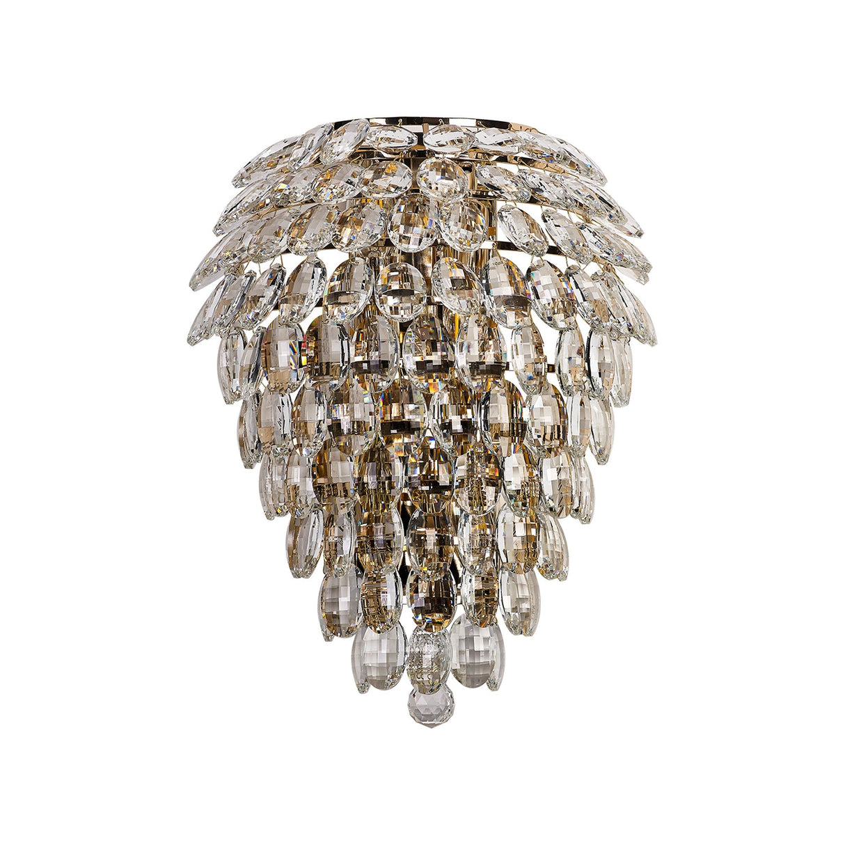Coniston Tall 6 Light Bathroom Crystal Wall Light - Gold