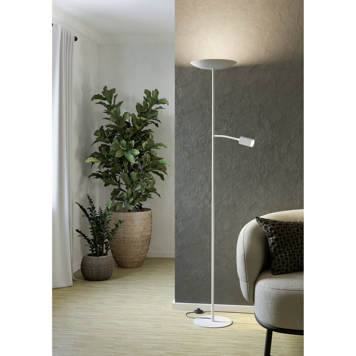 Conivarino LED Mother and Child Floor Lamp - White