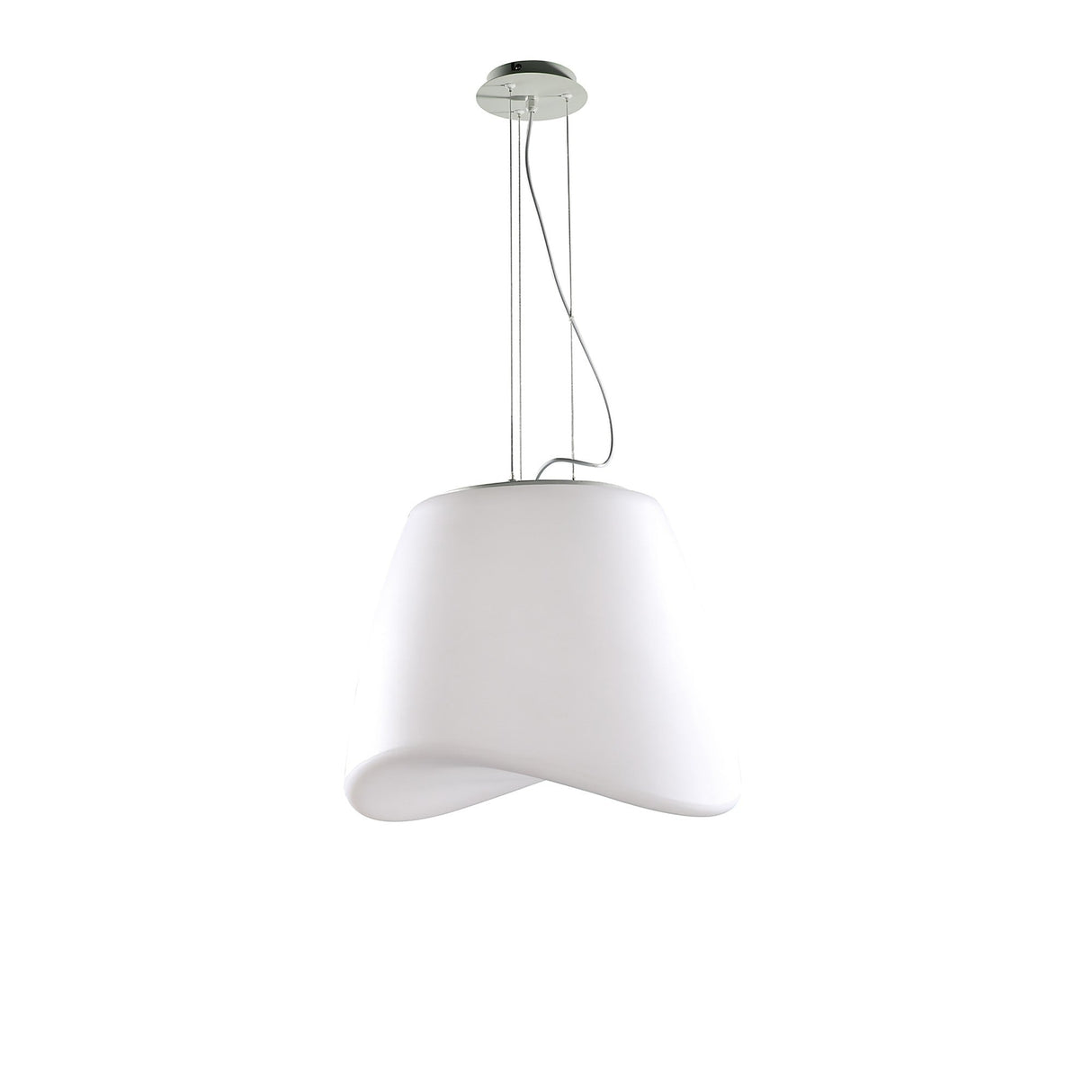 Cool 3 Light Outdoor Glass Pendant Light – Matt White & Opal White