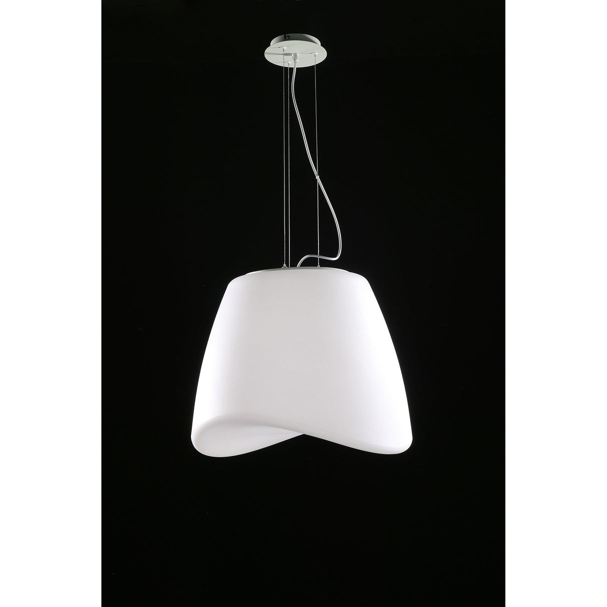 Cool 3 Light Outdoor Glass Pendant Light – Matt White & Opal White