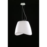 Cool 3 Light Outdoor Glass Pendant Light – Matt White & Opal White