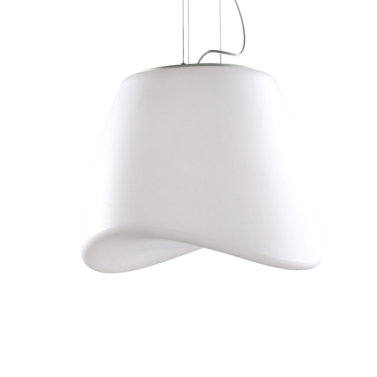 Cool 3 Light Outdoor Glass Pendant Light – Matt White & Opal White