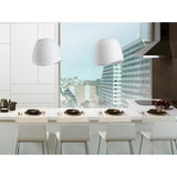 Cool 3 Light Outdoor Glass Pendant Light – Matt White & Opal White