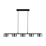 Copillos Smoked Glass Linear Pendant Light - Black