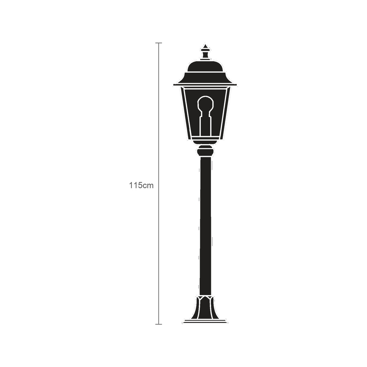 Coping Cast Aluminium Outdoor Bollard Light - 115cm