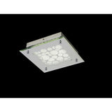 Coral Square LED Crystal Flush Ceiling Light 15.5W 4000K - Chrome