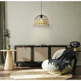 Corbena Rattan Pendant Light 37cm - Black