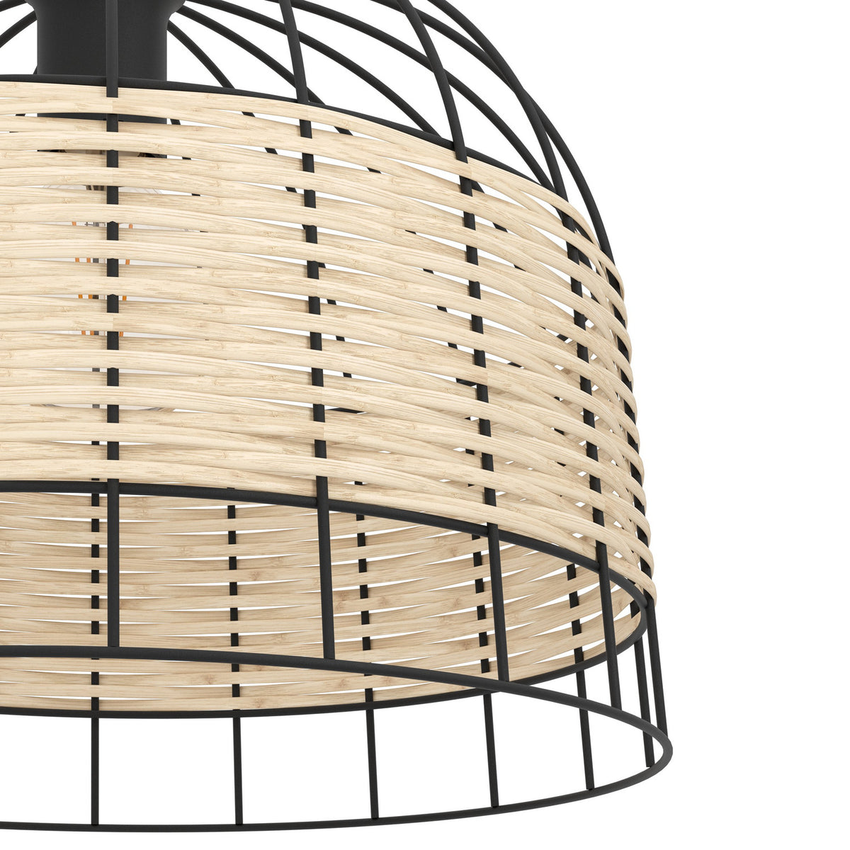 Corbena Rattan Pendant Light 37cm - Black