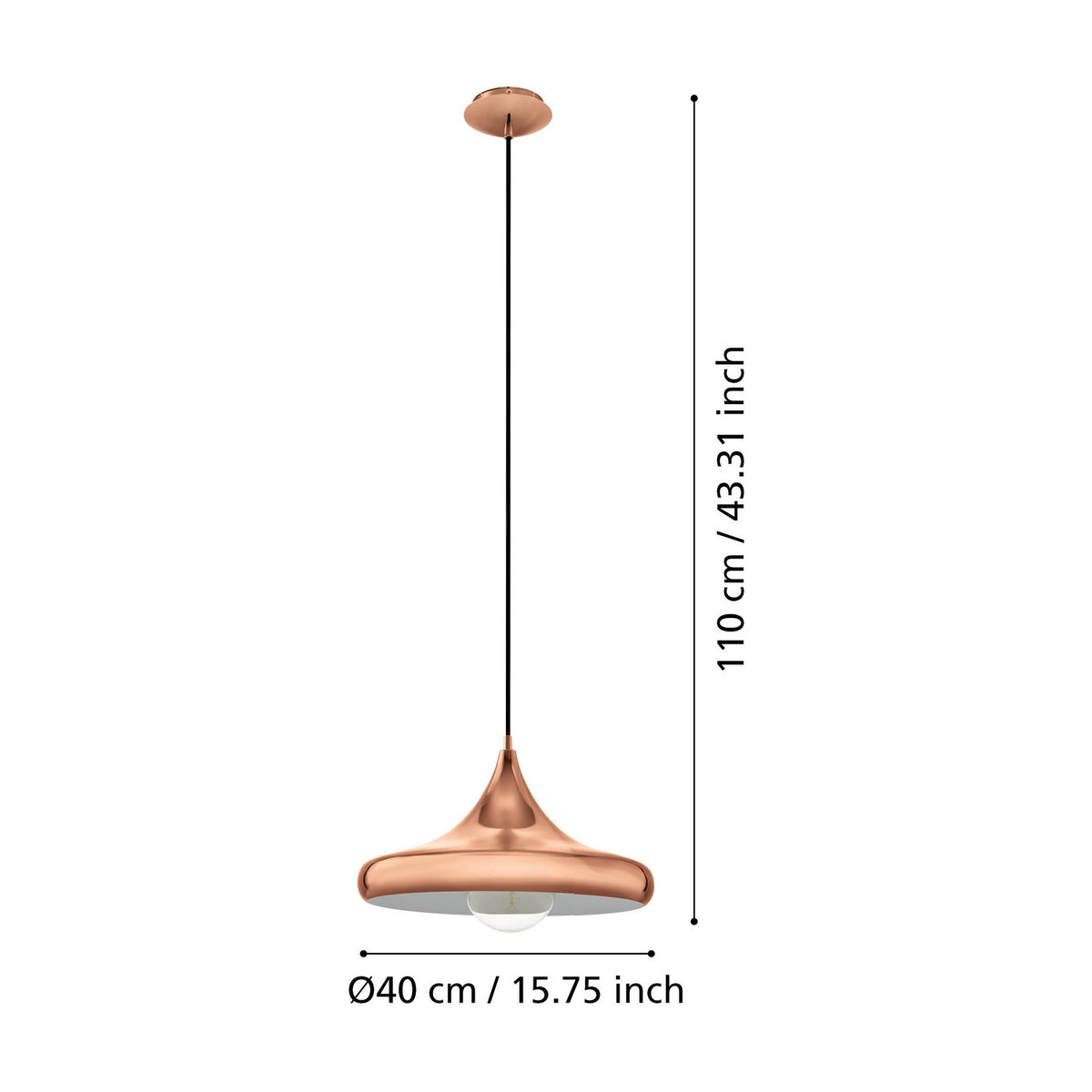 Coretto 2 Pendant Light - Copper