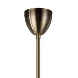 Cortina 58cm Telescopic 8 Light Crystal Chandelier - Antique Brass