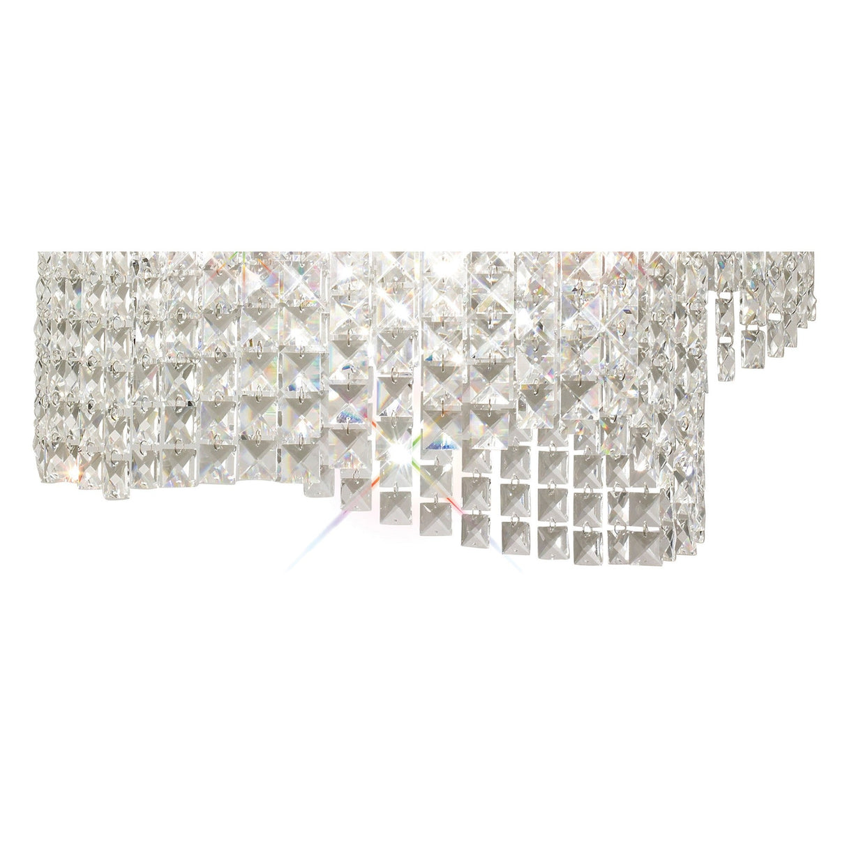 Cortina 58cm Telescopic 8 Light Crystal Chandelier - Antique Brass