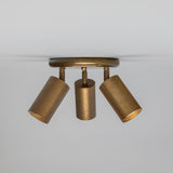 Corvessa Brass 3 Light Ceiling Spotlight