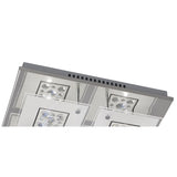 Cosmic 4 Light Glass/Crystal Flush Ceiling Light - Polished Chrome