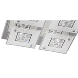 Cosmic 4 Light Glass/Crystal Flush Ceiling Light - Polished Chrome