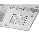 Cosmic 4 Light Glass/Crystal Flush Ceiling Light - Polished Chrome