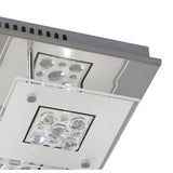 Cosmic 4 Light Glass/Crystal Flush Ceiling Light - Polished Chrome