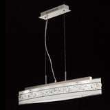 Cosmic 5 Light Glass/Crystal Linear Suspension Light - Chrome