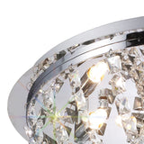 Cosmos 5 Light Crystal Flush Ceiling Light - Polished Chrome