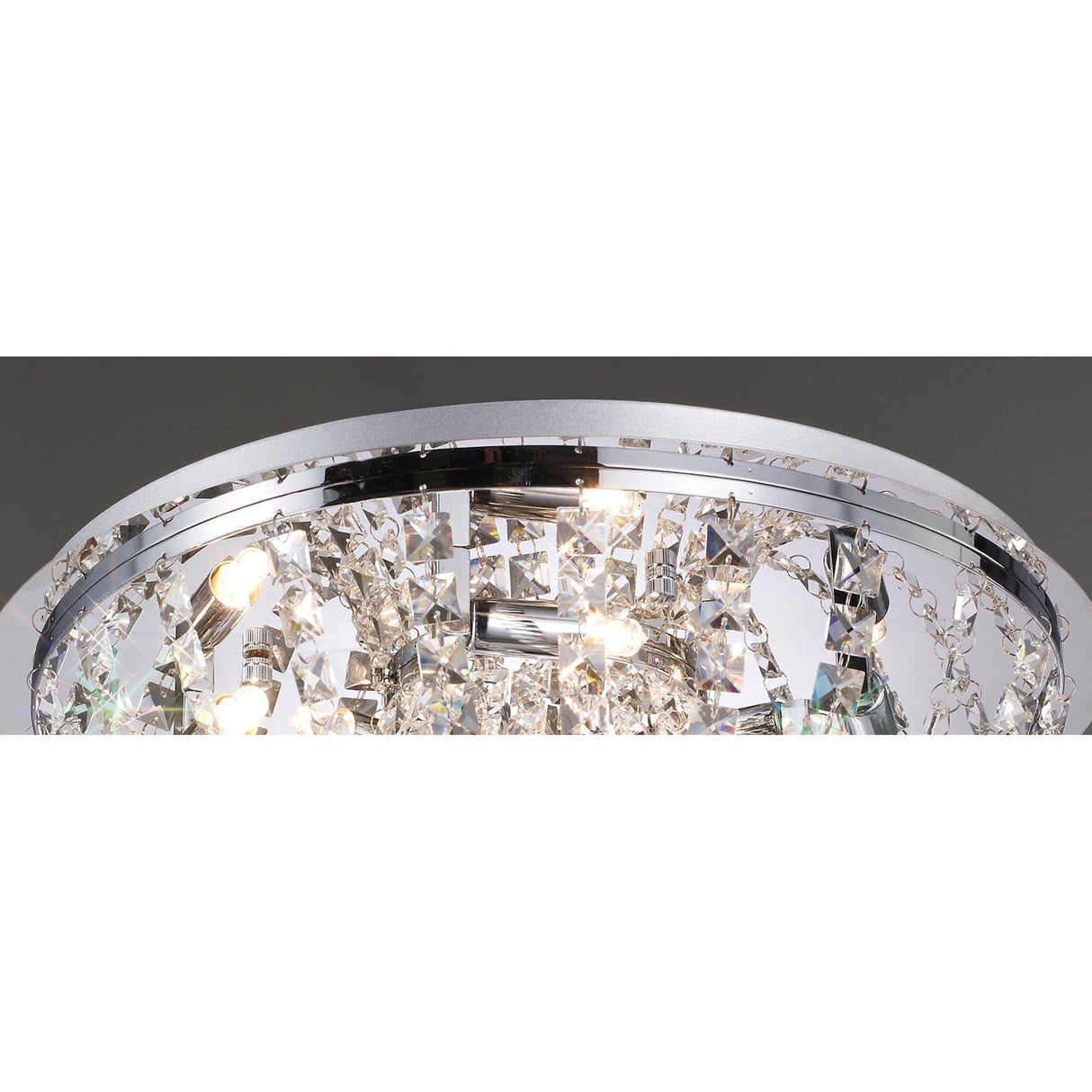Cosmos 5 Light Crystal Flush Ceiling Light - Polished Chrome