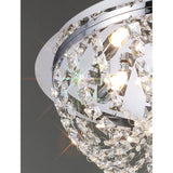 Cosmos 5 Light Crystal Flush Ceiling Light - Polished Chrome