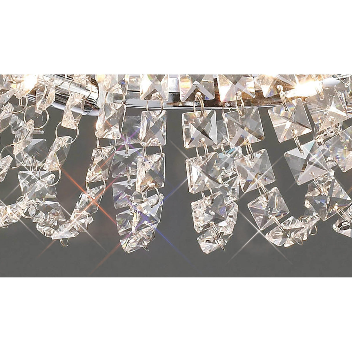 Cosmos 5 Light Crystal Flush Ceiling Light - Polished Chrome