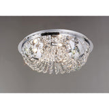 Cosmos 5 Light Crystal Flush Ceiling Light - Polished Chrome