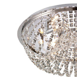 Cosmos 7 Light Crystal Flush Ceiling Light - Polished Chrome