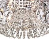Cosmos 7 Light Crystal Flush Ceiling Light - Polished Chrome