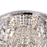 Cosmos 7 Light Crystal Flush Ceiling Light - Polished Chrome