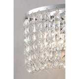 Cosmos 2 Light Crystal Wall Light With Switch - Chrome