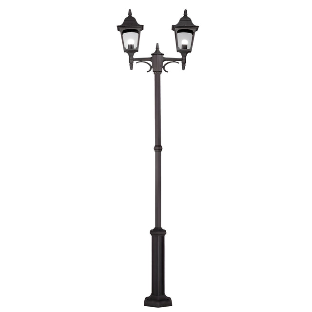 Chapel 2 Light Twin Post - Black