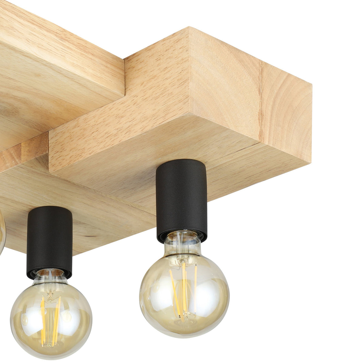 Cramarne Flush Ceiling Light - Brown & Black