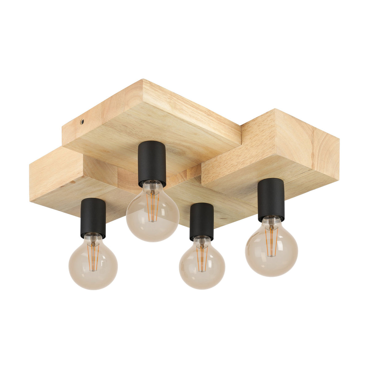 Cramarne Flush Ceiling Light - Brown & Black