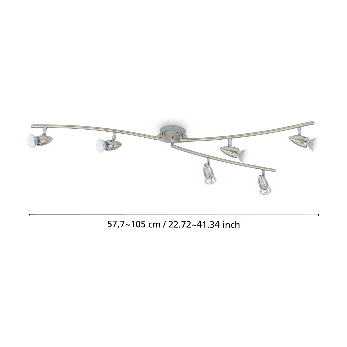 Crasvorne Ceiling Spotlight 11.5cm - Satin Nickel & Chrome