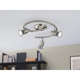 Crasvorne Ceiling Spotlight 25.5cm - Satin Nickel & Chrome