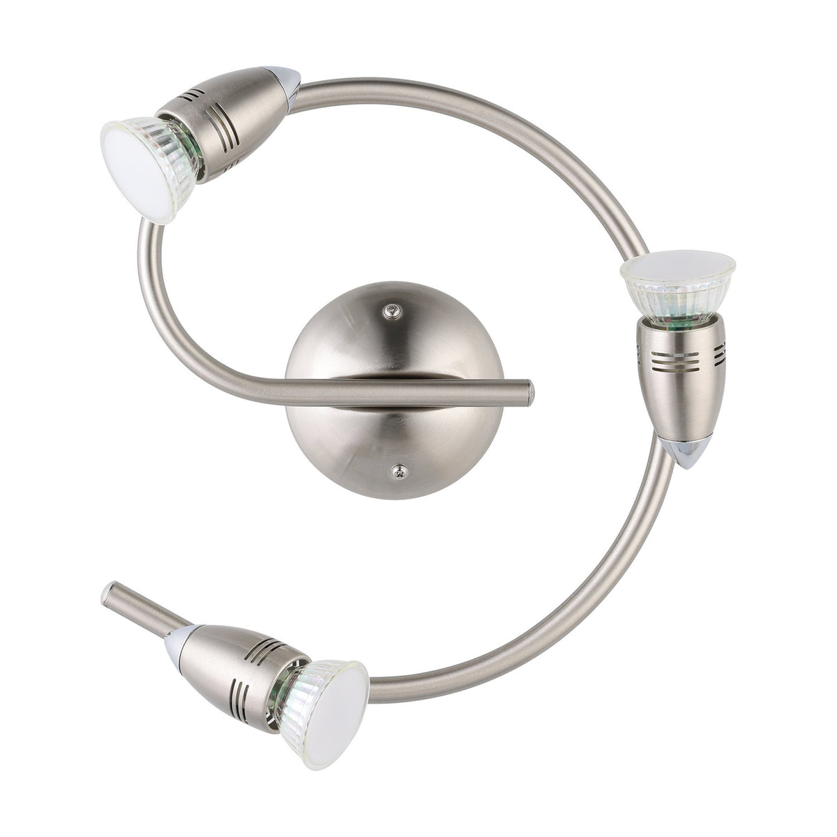 Crasvorne Ceiling Spotlight 25.5cm - Satin Nickel & Chrome